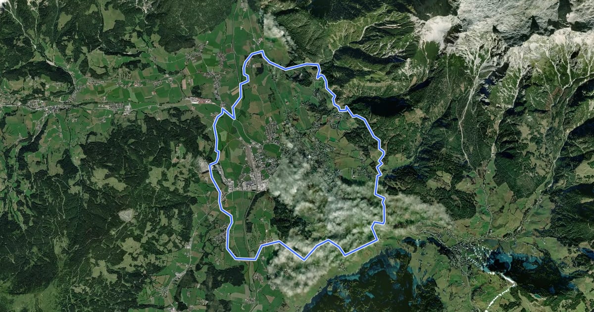 Маршрут Wanderweg 20 на спутниковом снимке