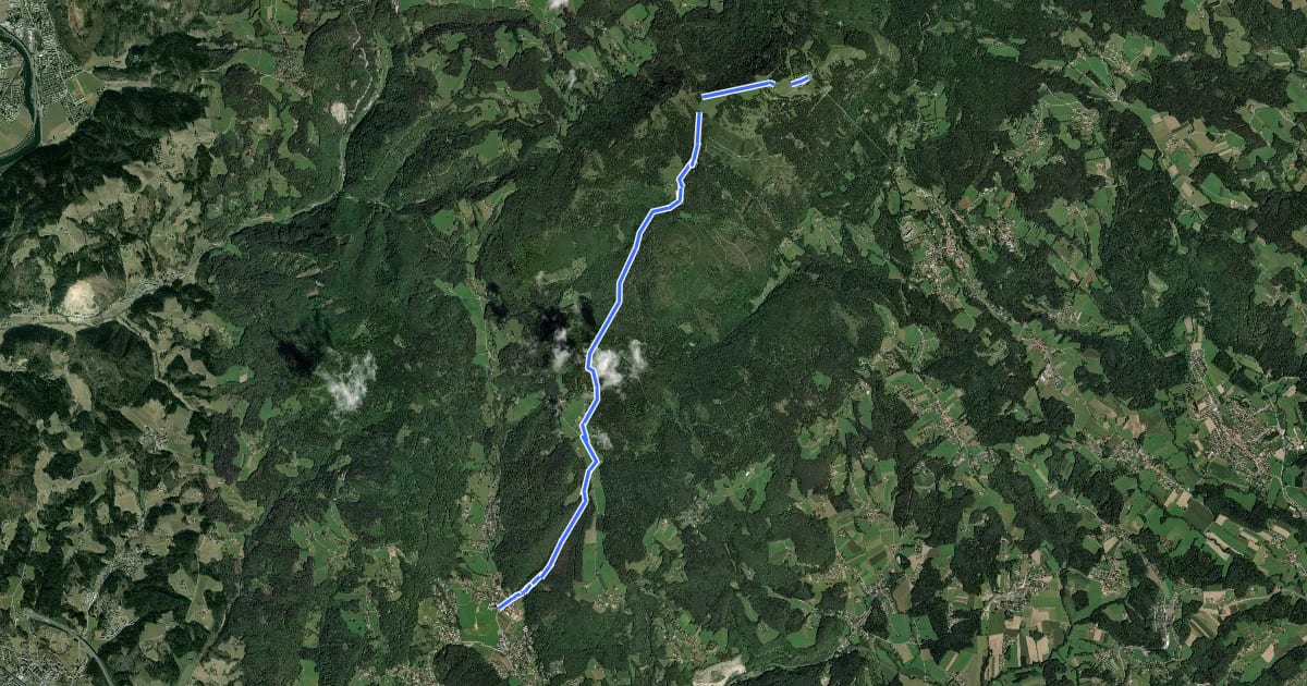 Маршрут Wanderweg 20 на спутниковом снимке