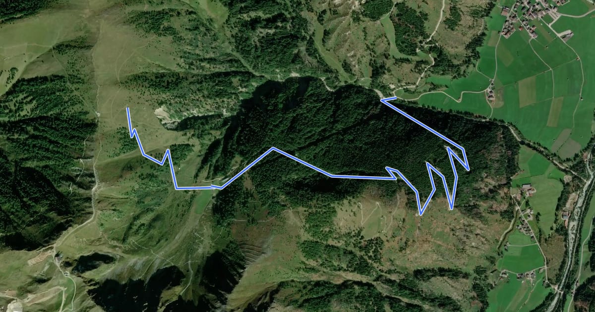 Маршрут Wanderweg 20 на спутниковом снимке
