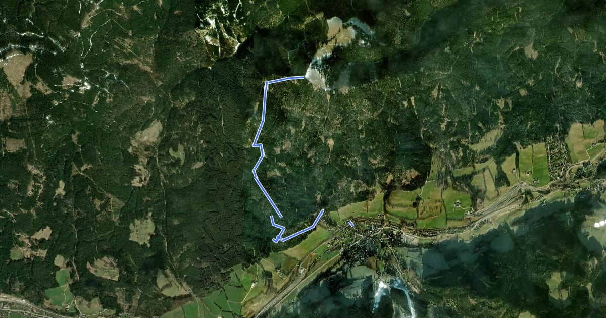 Маршрут Wanderweg 20 на спутниковом снимке