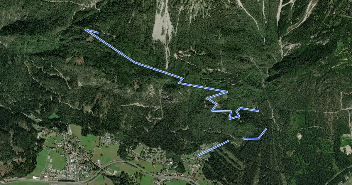 Маршрут Wanderweg 20 на спутниковом снимке