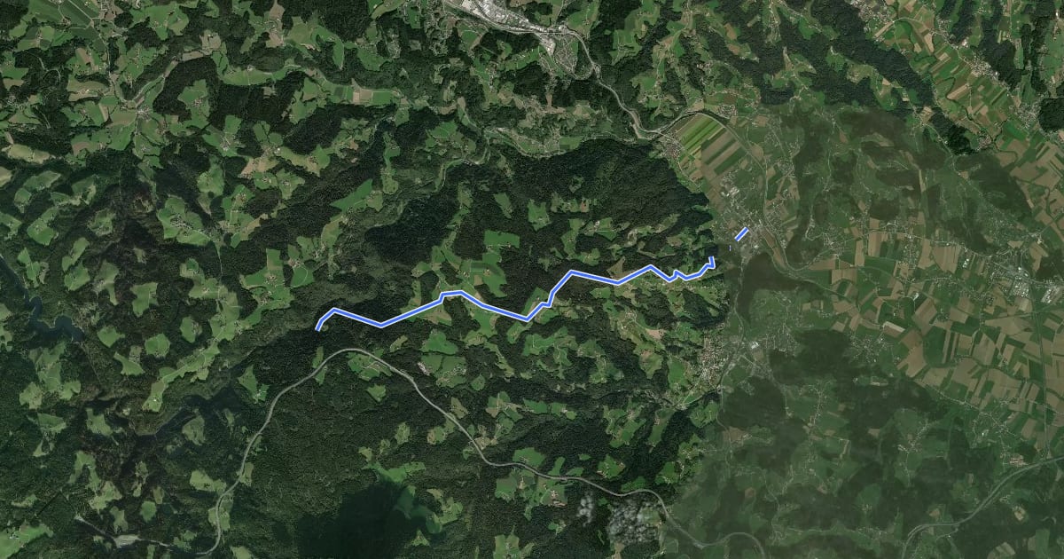 Маршрут Wanderweg 20 на спутниковом снимке
