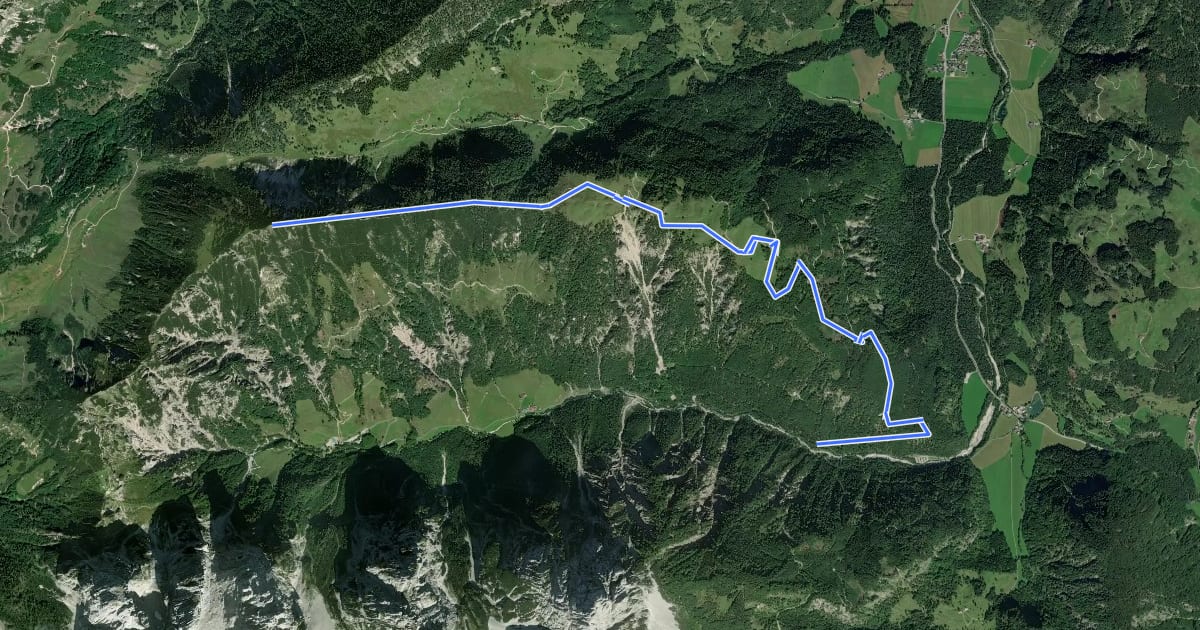 Маршрут Wanderweg 20 - Feldberg/Scheibenbichlalm/Kaisertal на спутниковом снимке