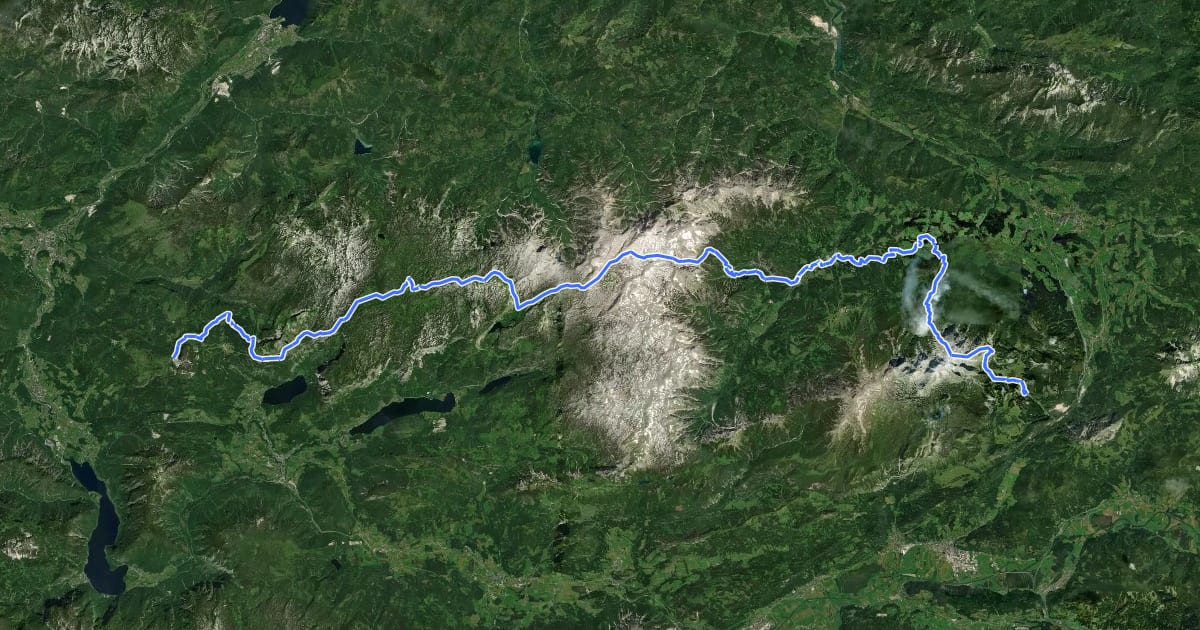 Маршрут Wanderweg 201 на спутниковом снимке