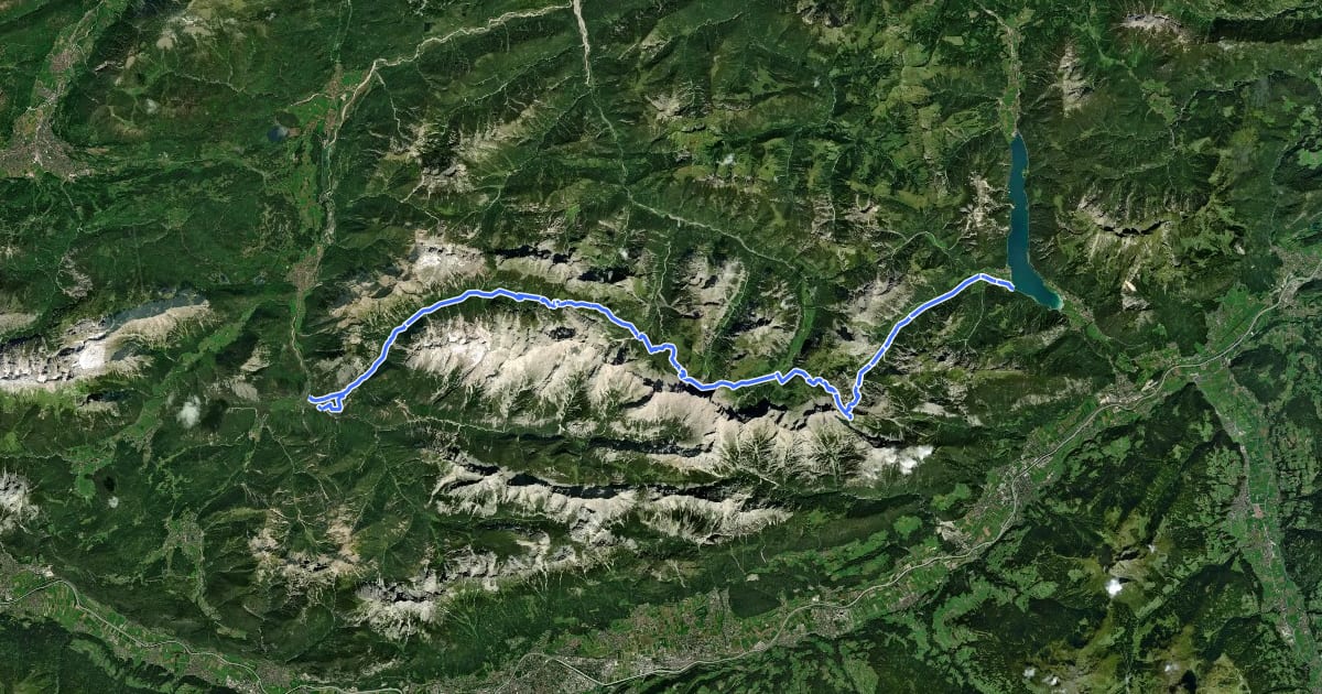 Маршрут Wanderweg 201 на спутниковом снимке