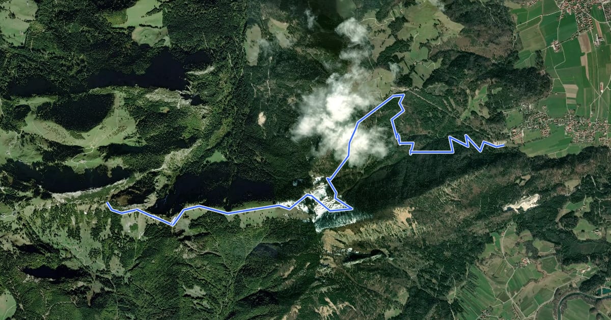 Маршрут Wanderweg 205 - Marquartstein на спутниковом снимке