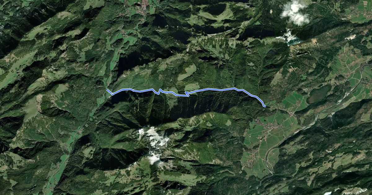 Маршрут Wanderweg 206 - Chiemgauer Alpen на спутниковом снимке