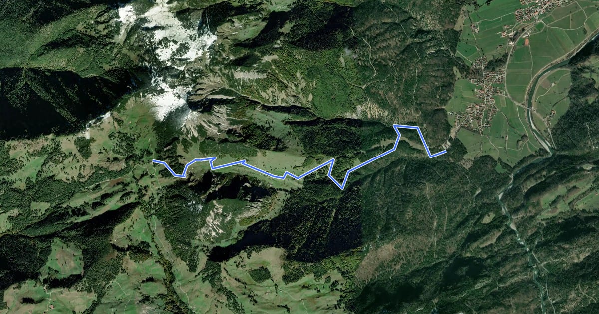 Маршрут Wanderweg 208 - Geigelstein на спутниковом снимке