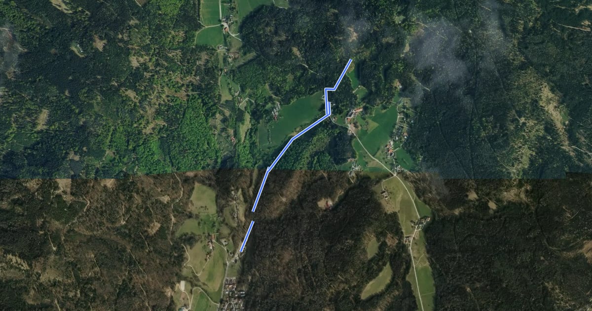 Маршрут Wanderweg 20a на спутниковом снимке