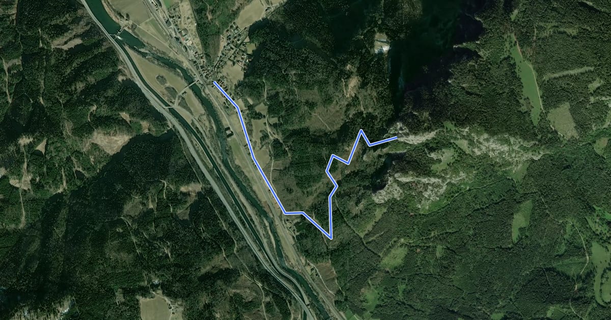 Маршрут Wanderweg 21 на спутниковом снимке