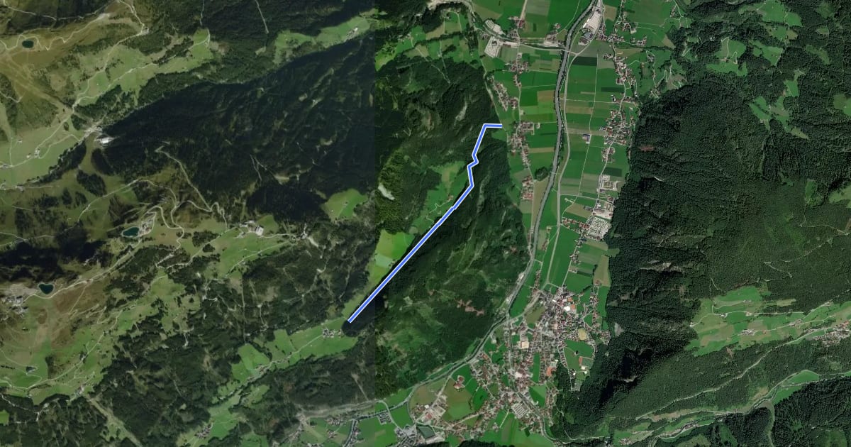 Маршрут Wanderweg 21 на спутниковом снимке