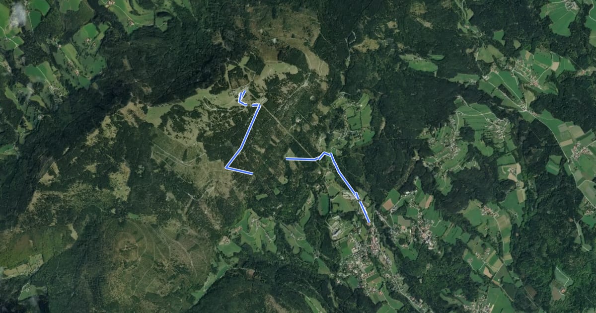 Маршрут Wanderweg 21 на спутниковом снимке