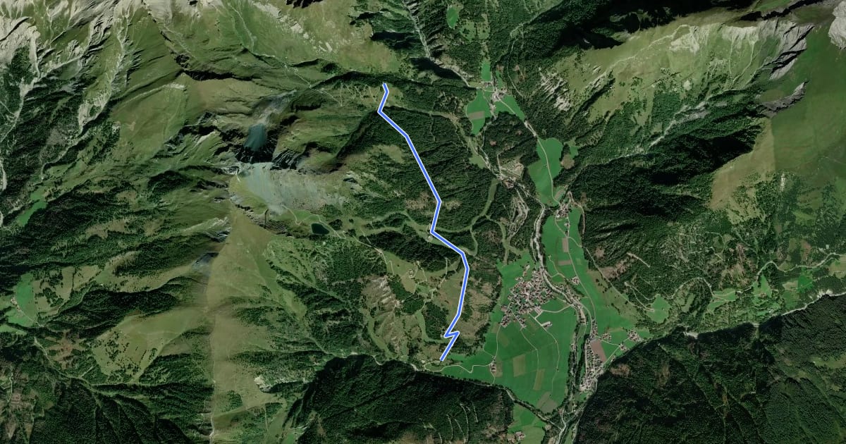 Маршрут Wanderweg 21 на спутниковом снимке