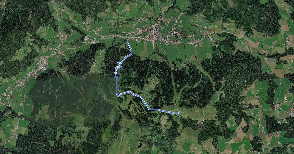 Маршрут Wanderweg 21 на спутниковом снимке