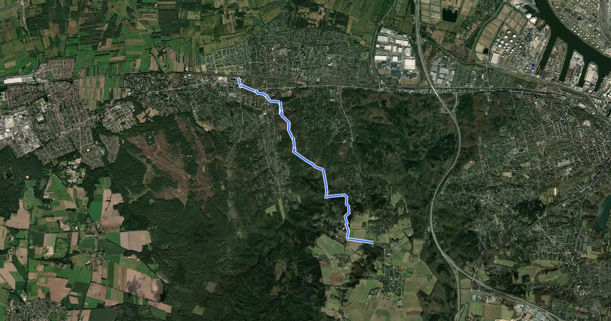 Маршрут Wanderweg 21 на спутниковом снимке
