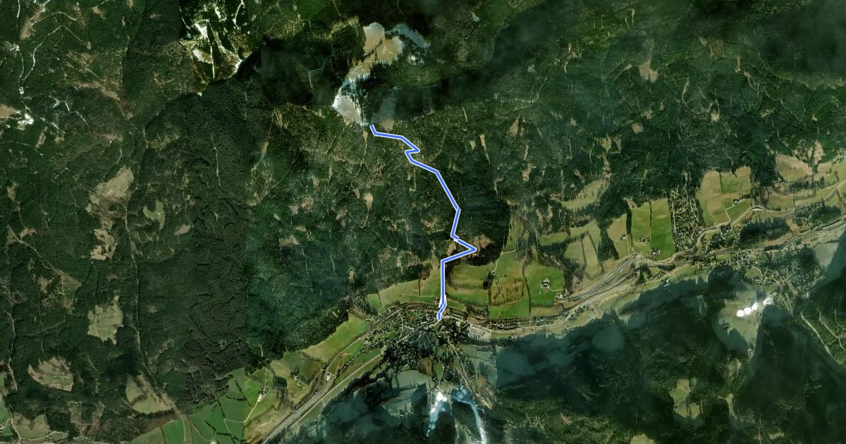 Маршрут Wanderweg 21 на спутниковом снимке