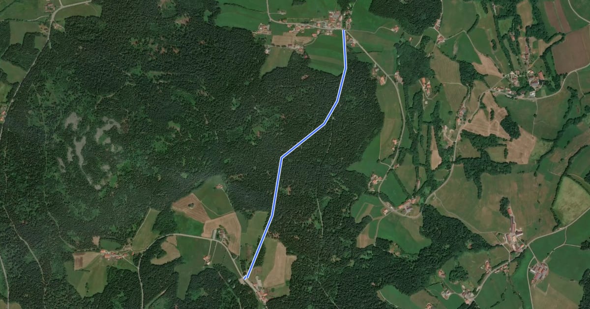 Маршрут Wanderweg 21 на спутниковом снимке