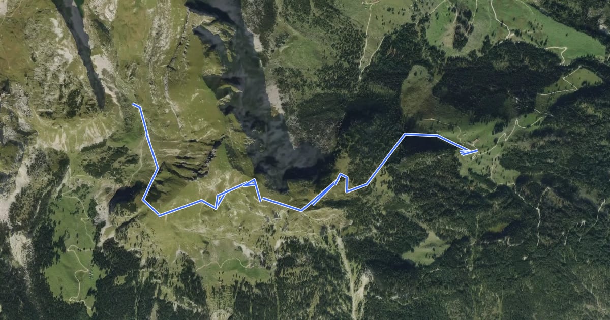 Маршрут Wanderweg 21 на спутниковом снимке
