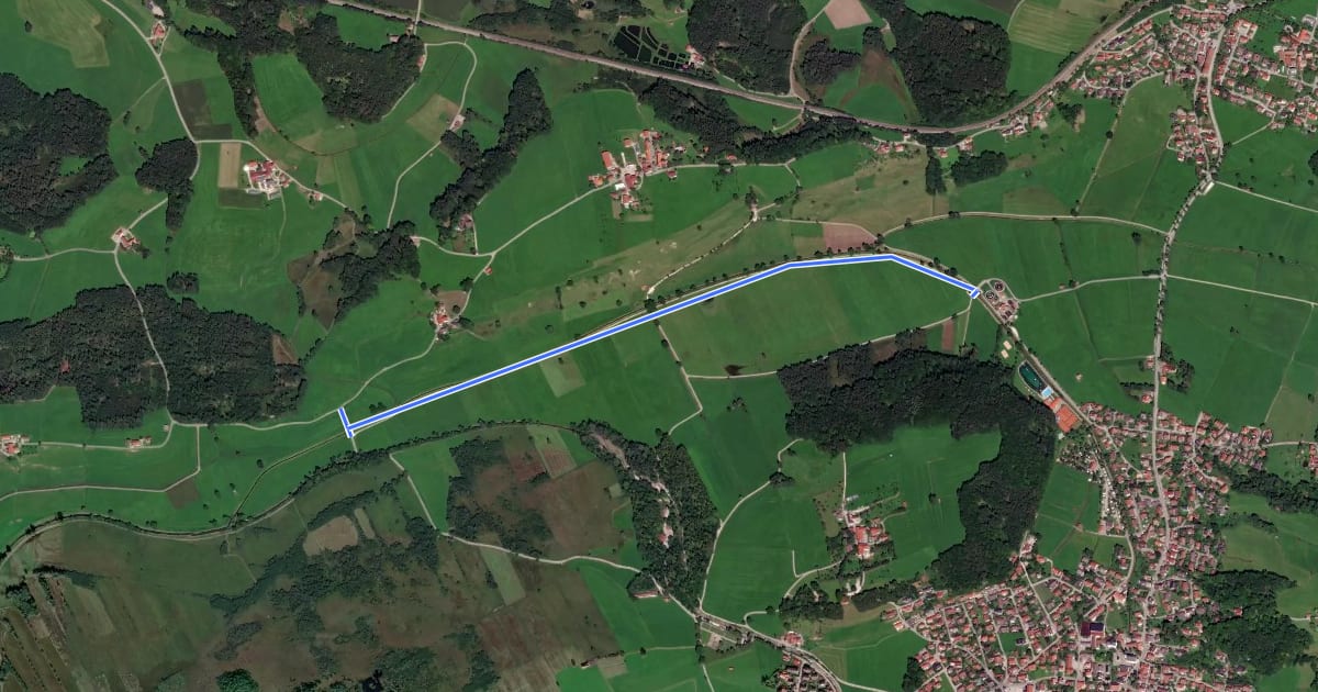 Маршрут Wanderweg 21 - Bergen на спутниковом снимке