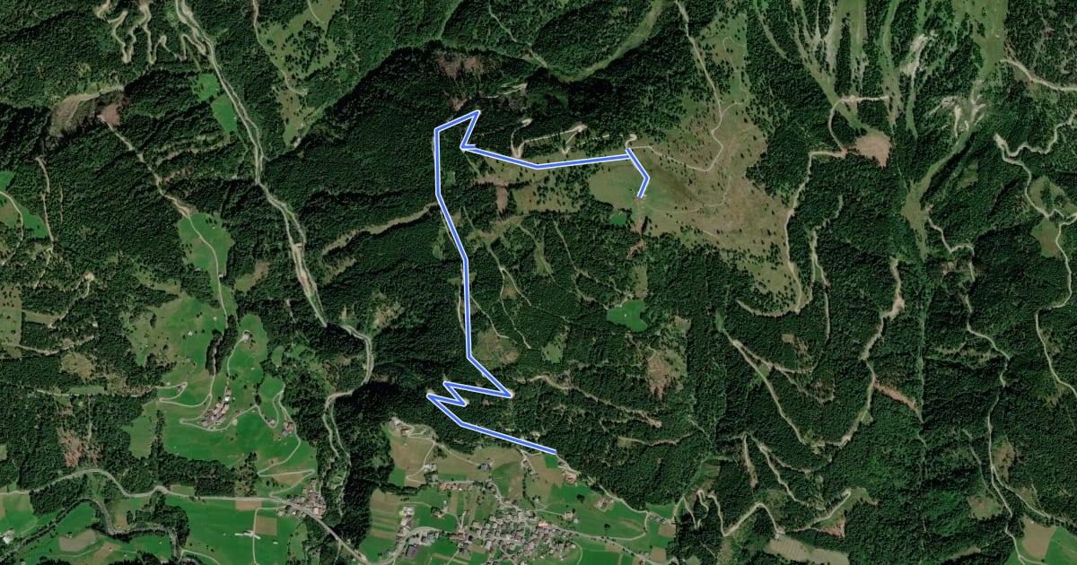 Маршрут Wanderweg 21 Lackenalm на спутниковом снимке