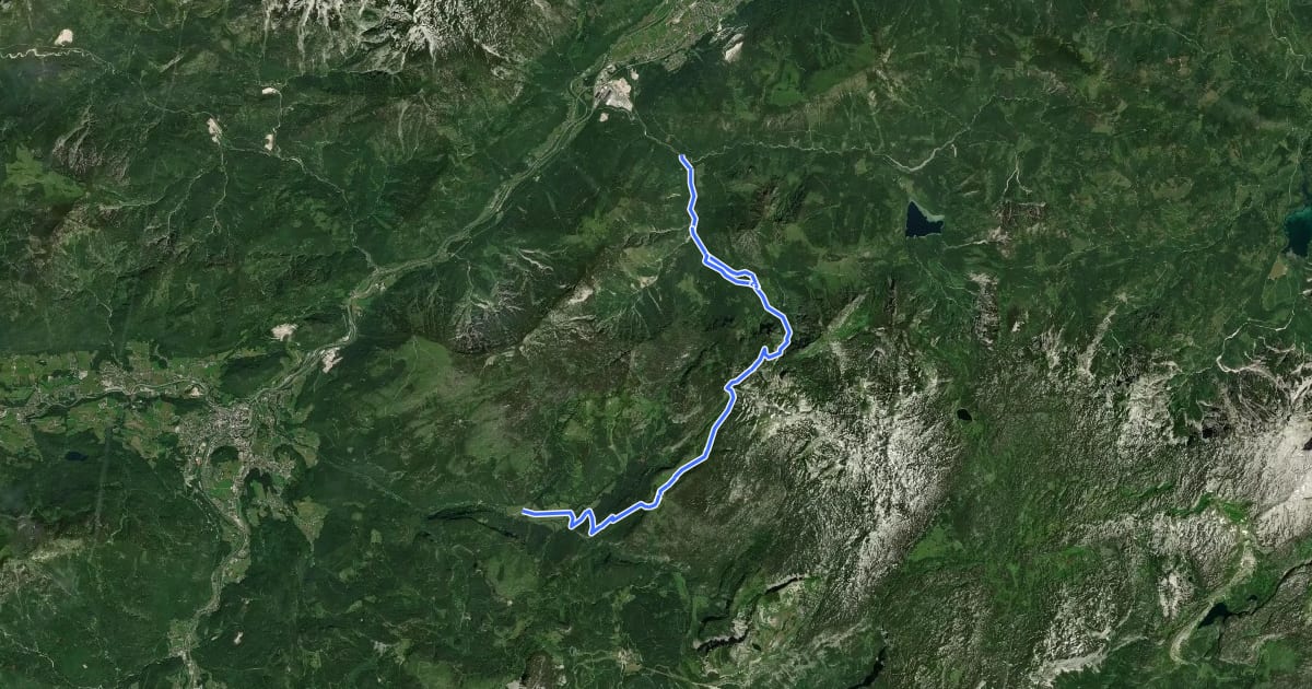 Маршрут Wanderweg 211 на спутниковом снимке