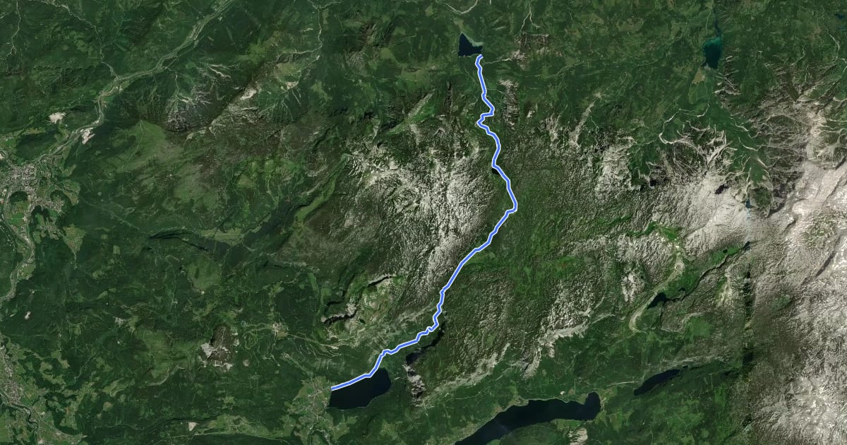 Маршрут Wanderweg 212 на спутниковом снимке