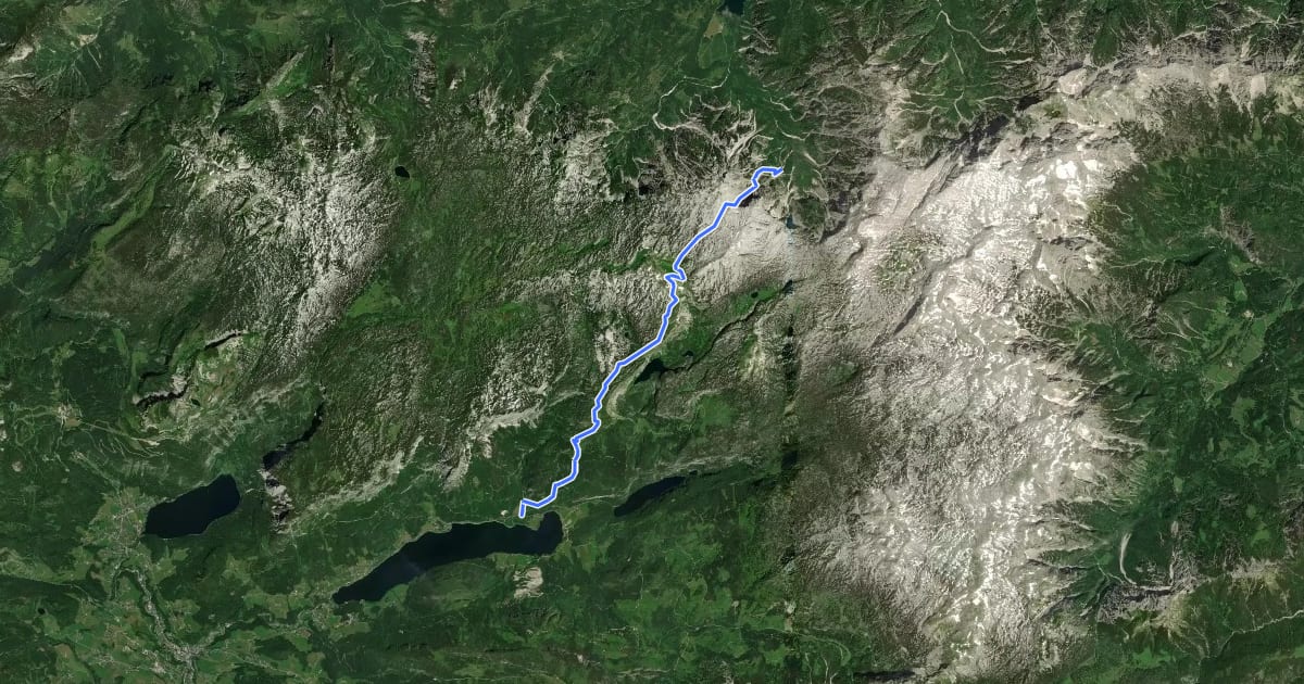 Маршрут Wanderweg 213 на спутниковом снимке