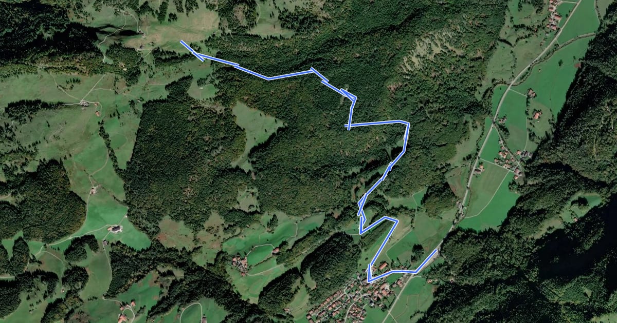 Маршрут Wanderweg 213 - Spitzstein на спутниковом снимке