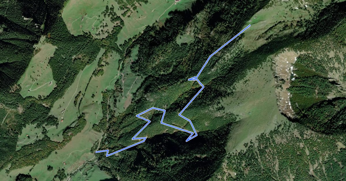 Маршрут Wanderweg 214 - Spitzstein на спутниковом снимке