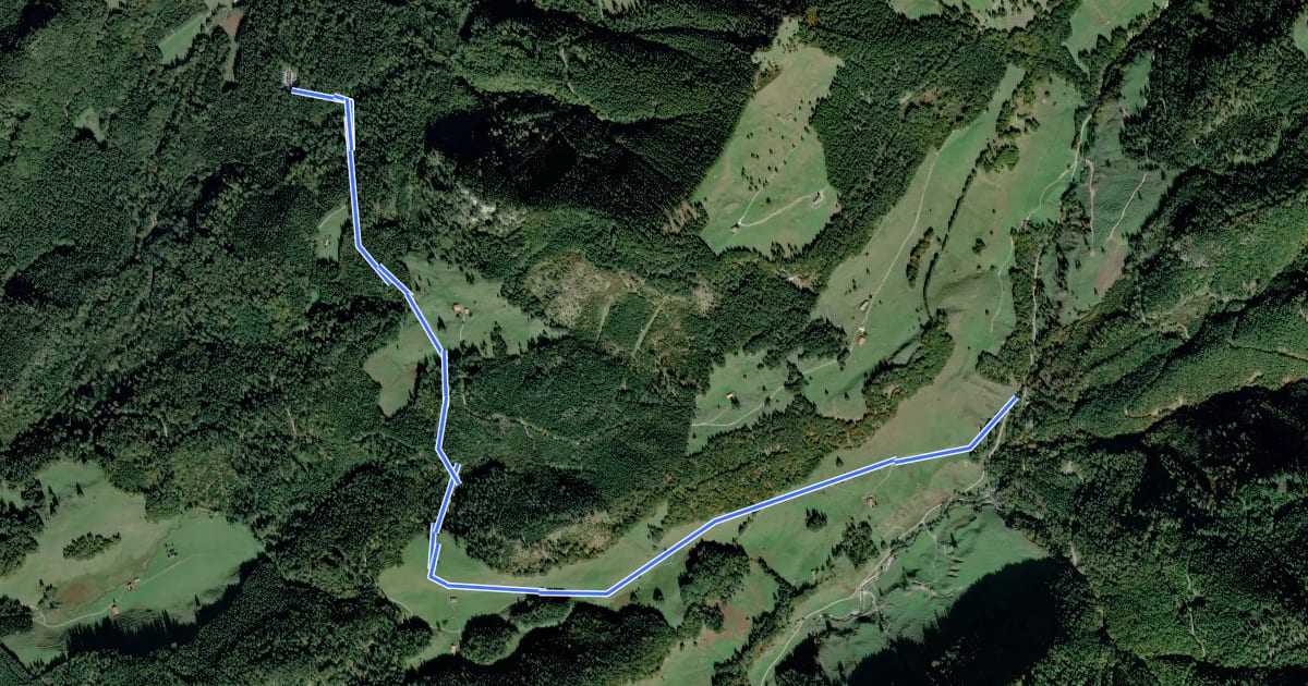 Маршрут Wanderweg 215b - Hochries на спутниковом снимке