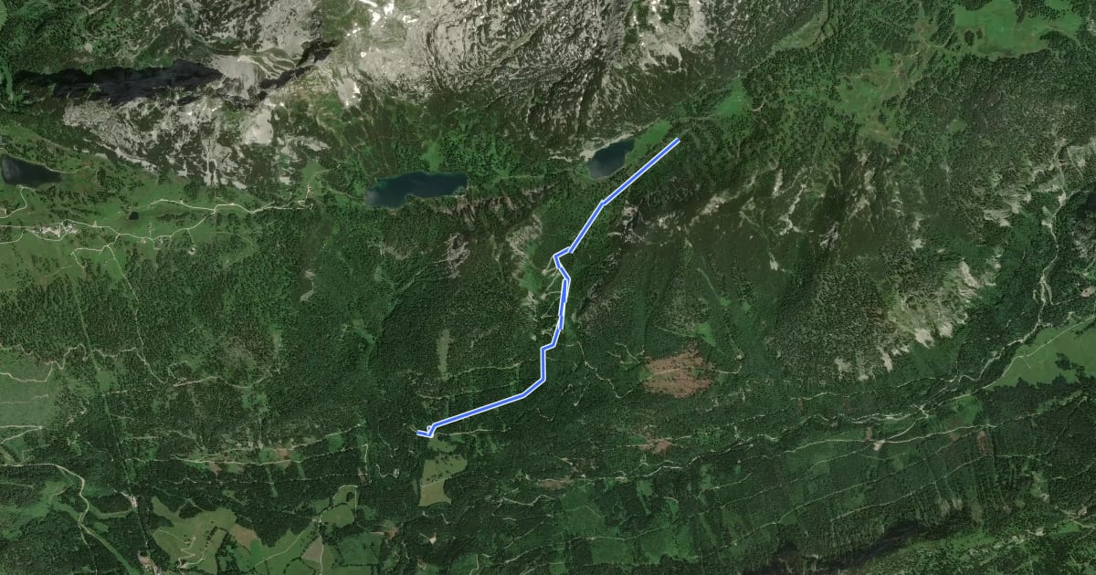 Маршрут Wanderweg 216 на спутниковом снимке