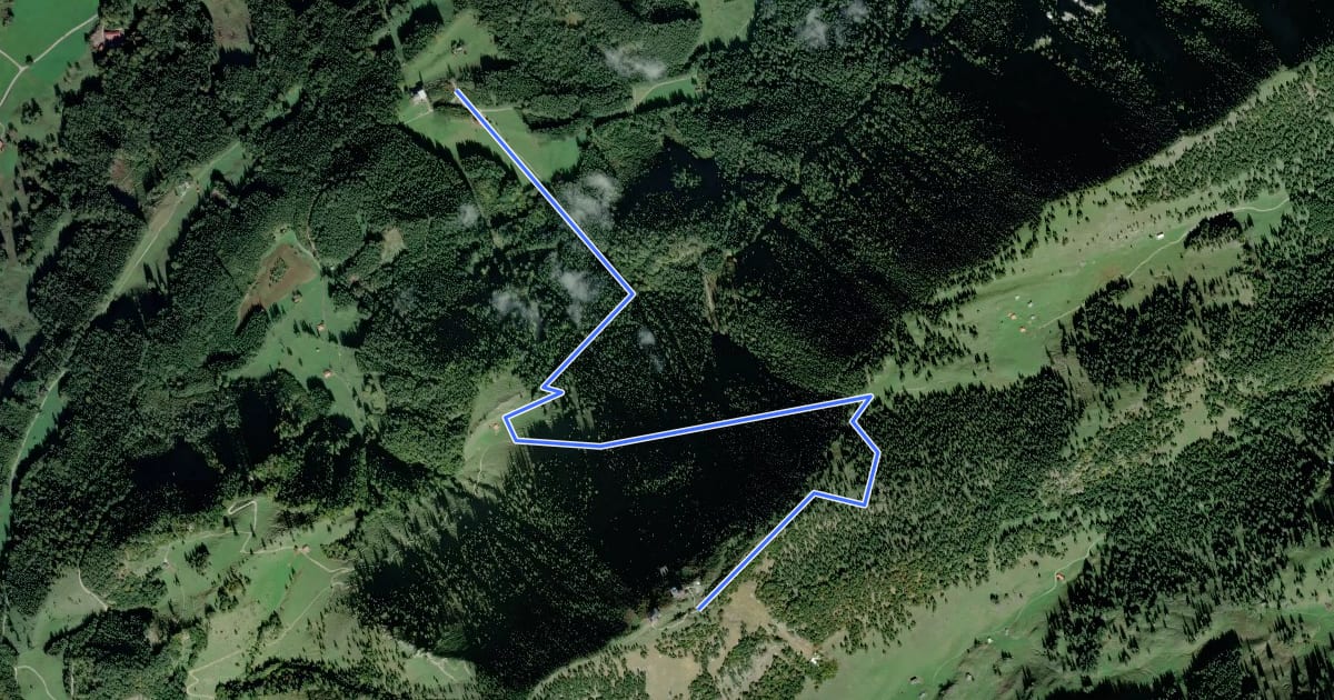 Маршрут Wanderweg 216b - Hochries на спутниковом снимке