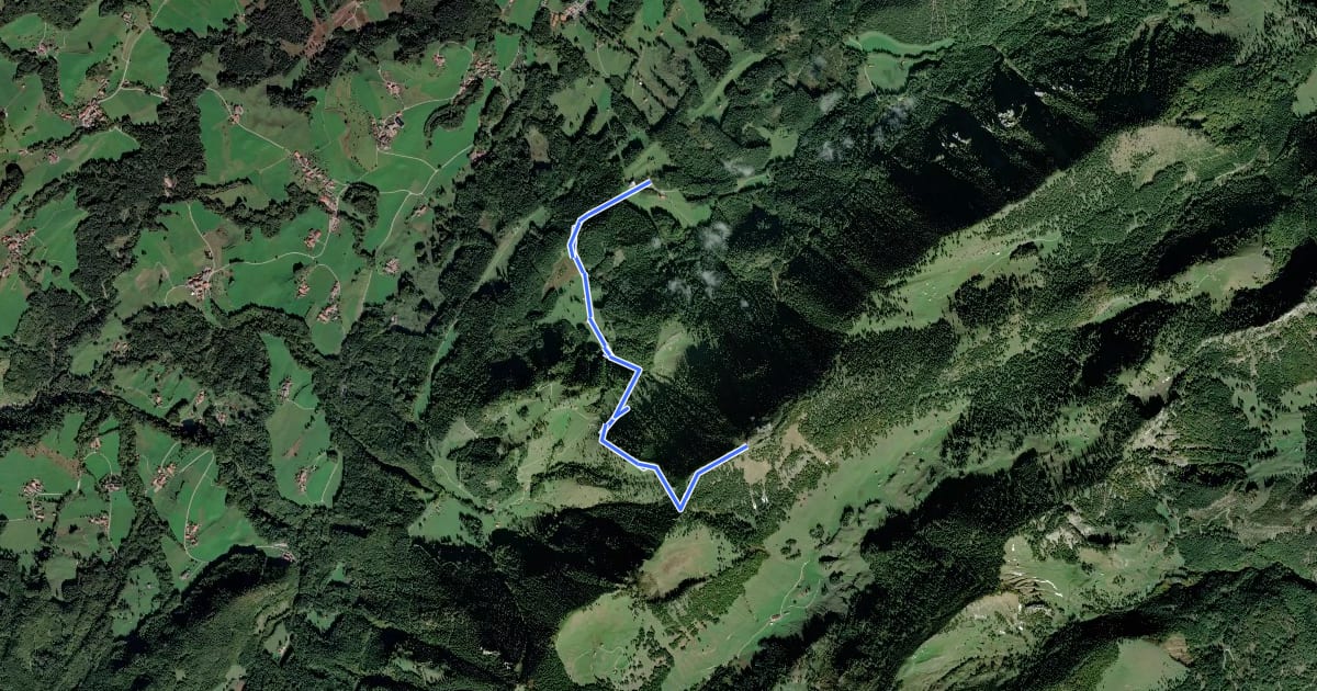 Маршрут Wanderweg 216c - Hochries на спутниковом снимке