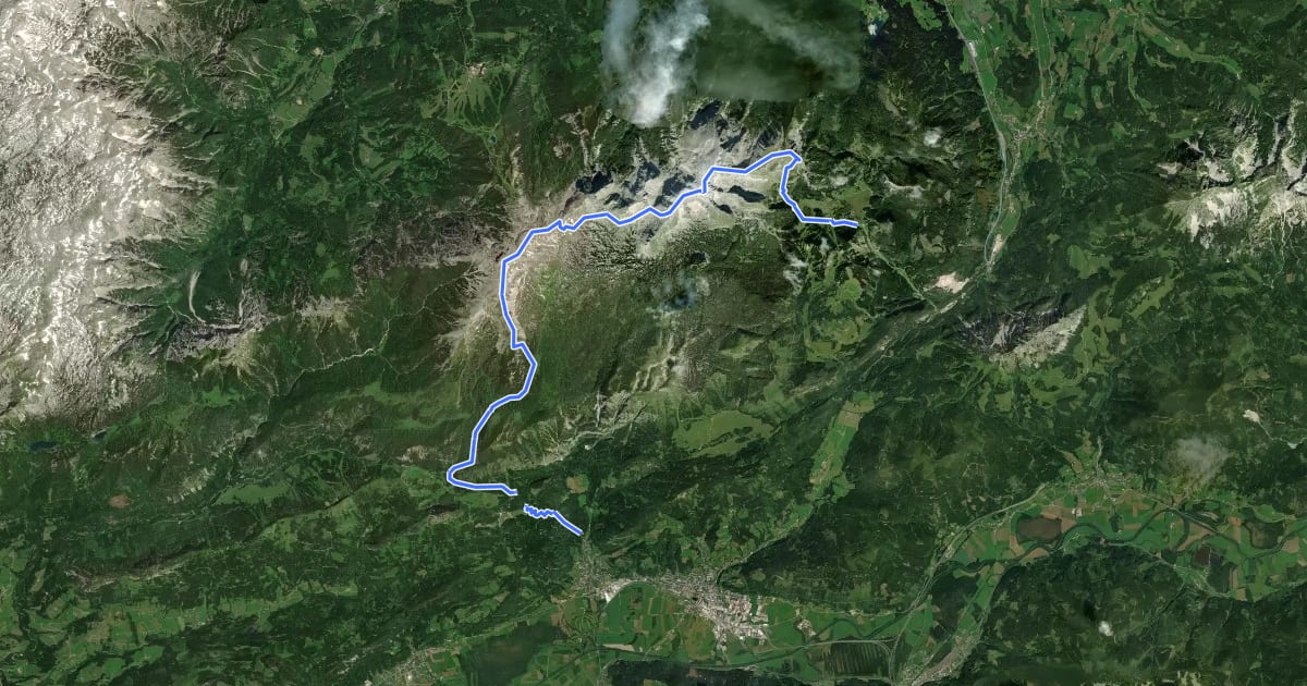 Маршрут Wanderweg 219 на спутниковом снимке