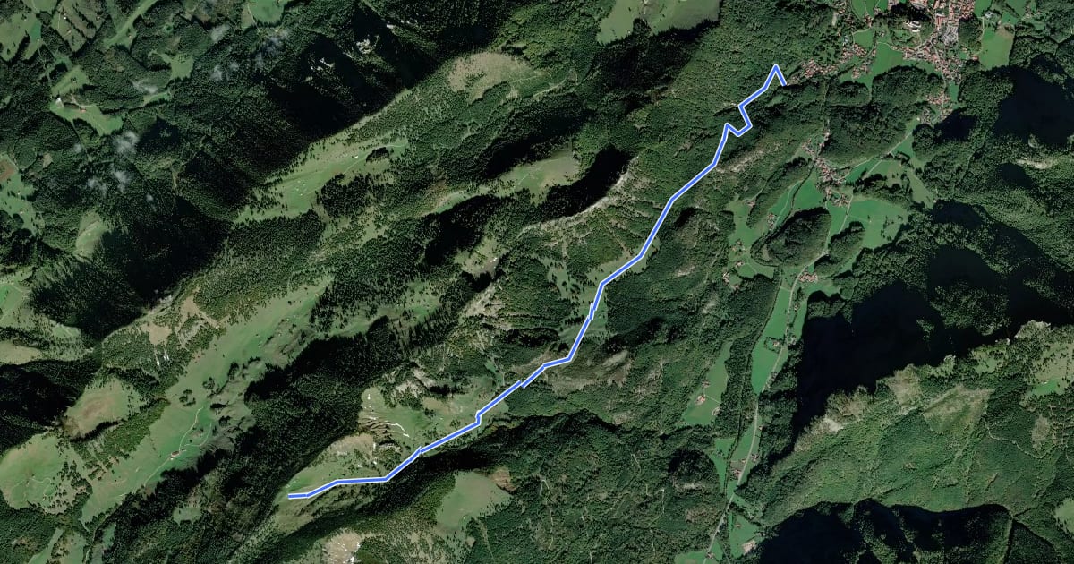 Маршрут Wanderweg 219 - Klausenhütte на спутниковом снимке
