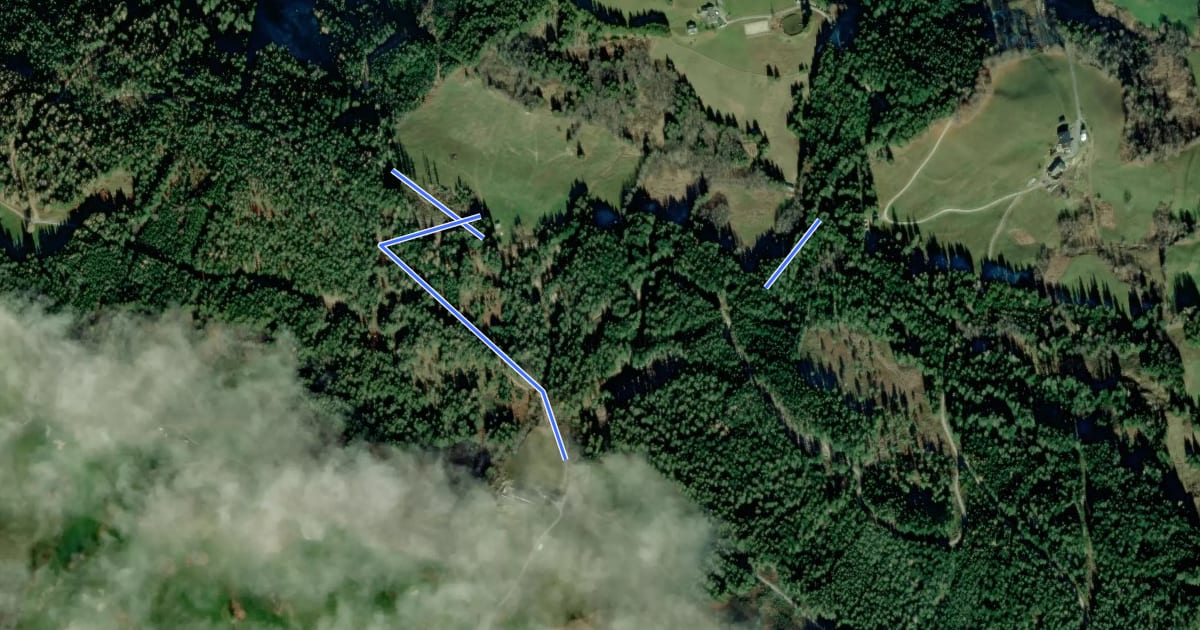 Маршрут Wanderweg 21a на спутниковом снимке