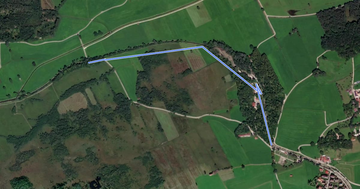 Маршрут Wanderweg 21a - Bergen на спутниковом снимке