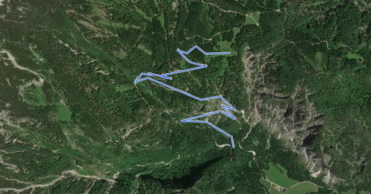 Маршрут Wanderweg 22/1 на спутниковом снимке