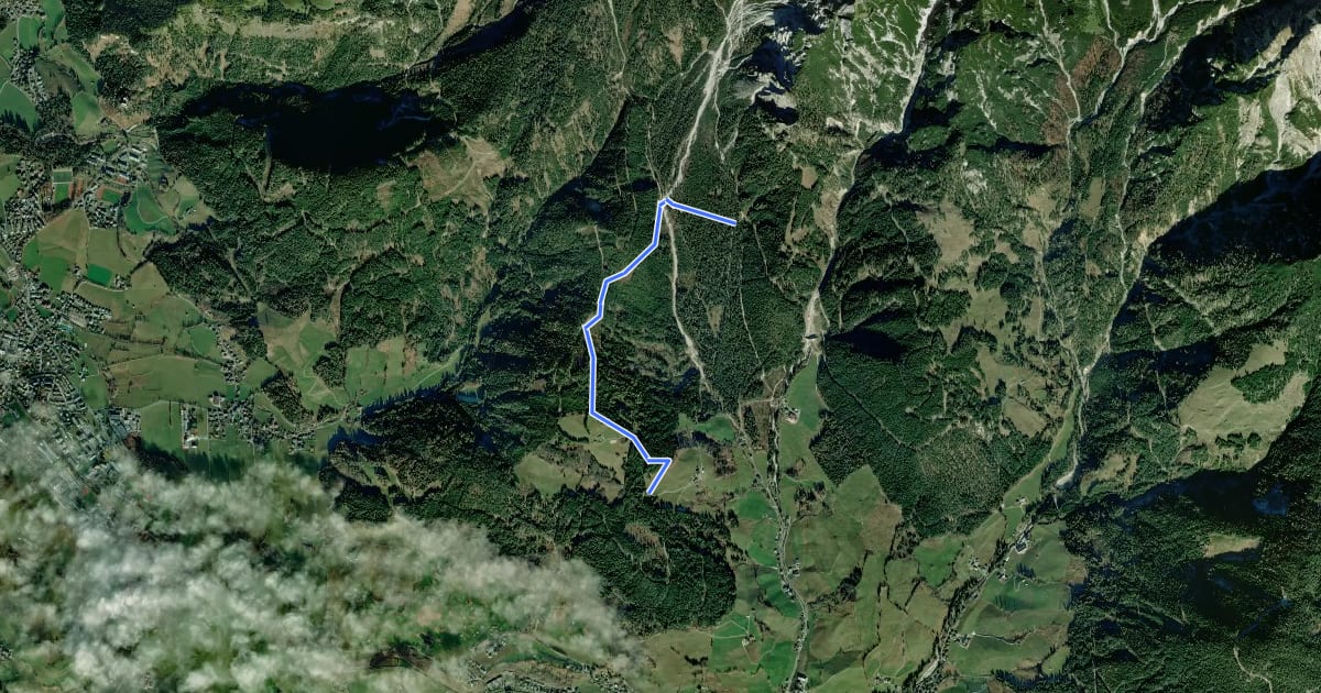 Маршрут Wanderweg 22 на спутниковом снимке