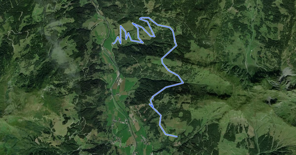 Маршрут Wanderweg 22 на спутниковом снимке