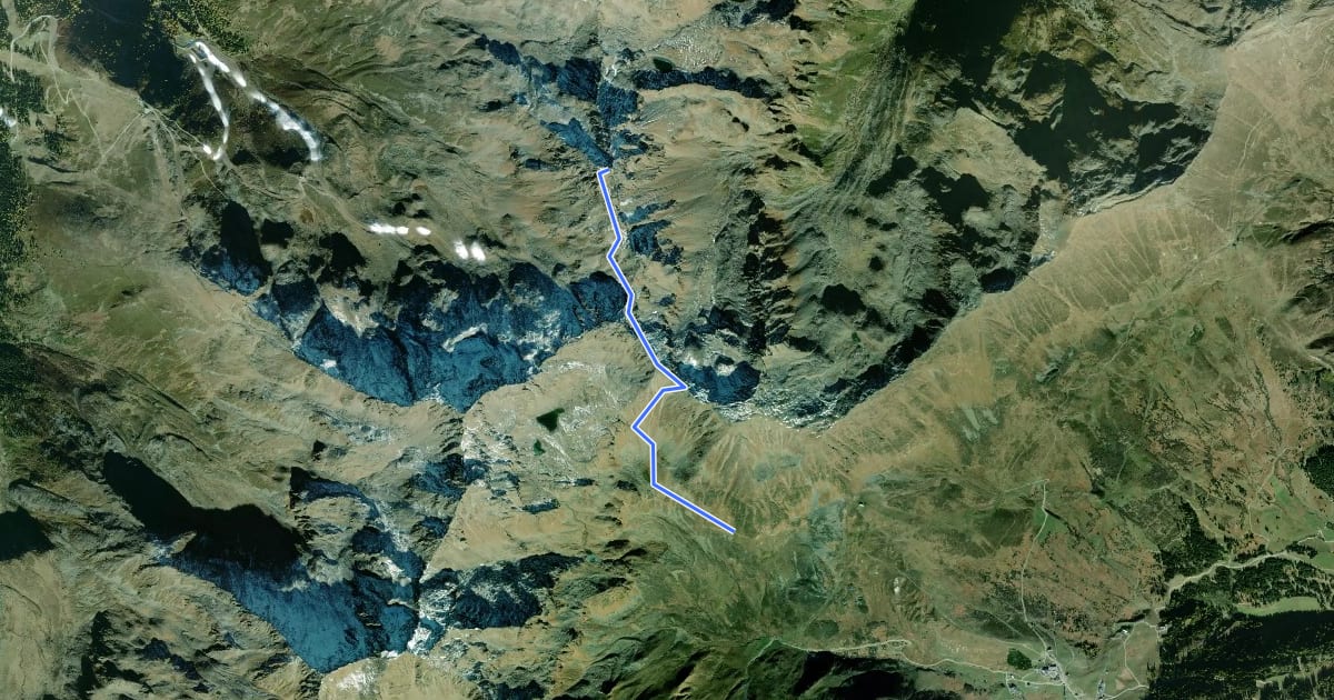Маршрут Wanderweg 22 на спутниковом снимке