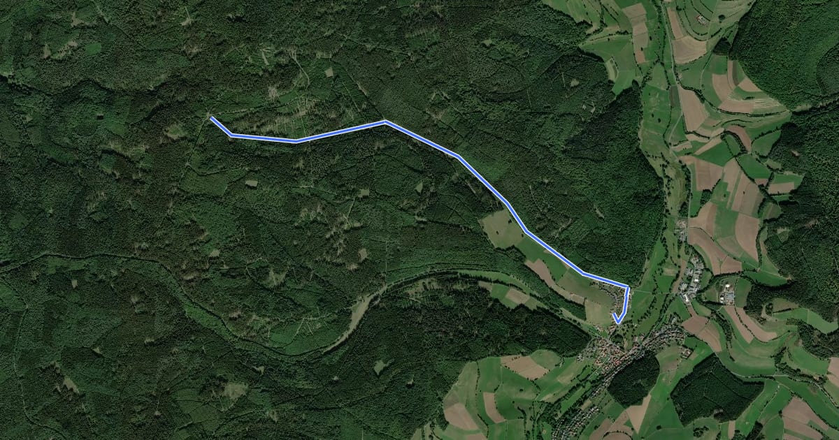 Маршрут Wanderweg 22 на спутниковом снимке