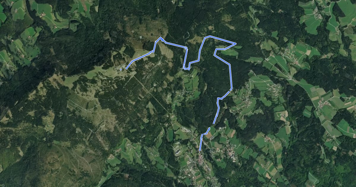 Маршрут Wanderweg 22 на спутниковом снимке