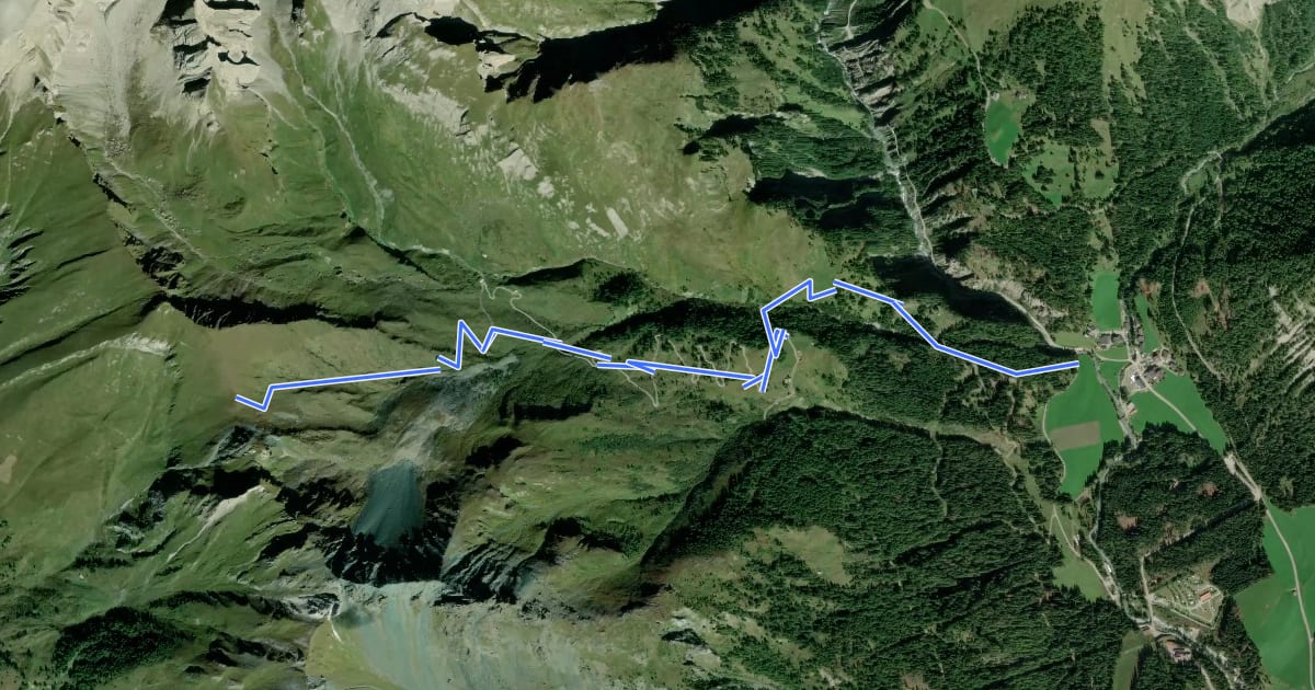 Маршрут Wanderweg 22 на спутниковом снимке