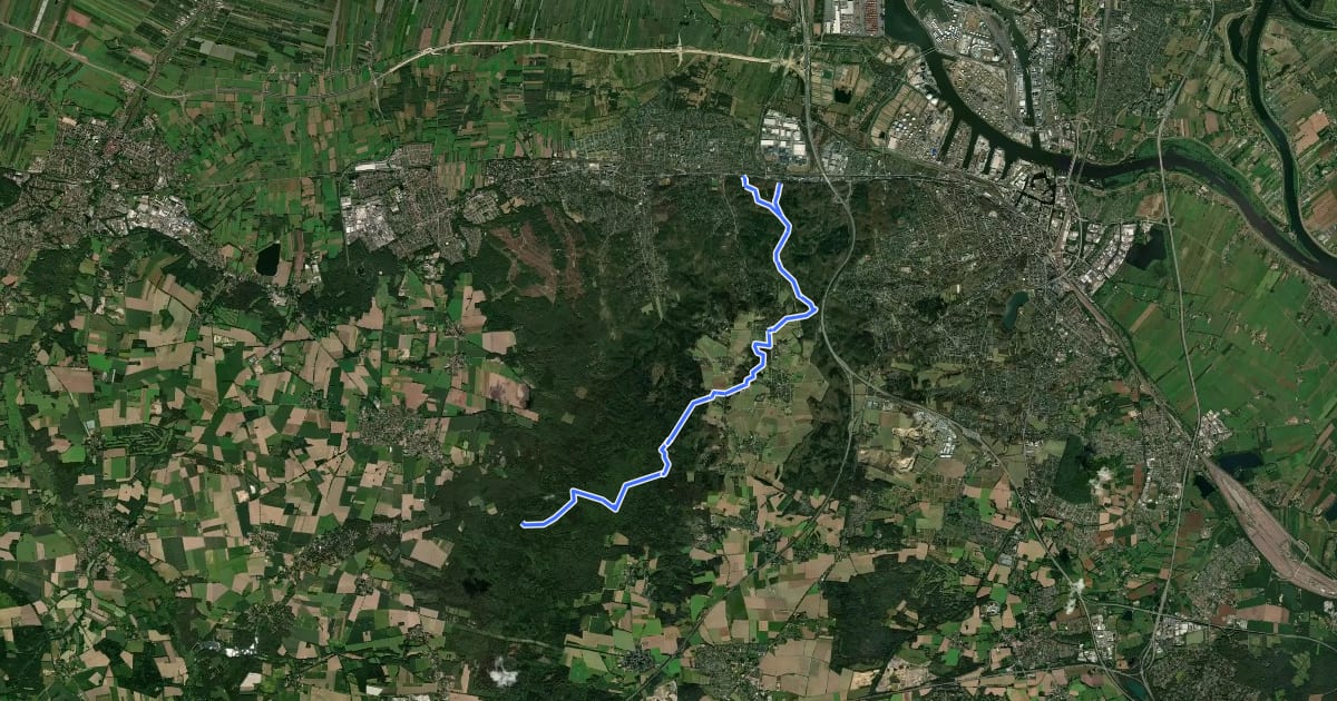 Маршрут Wanderweg 22 на спутниковом снимке