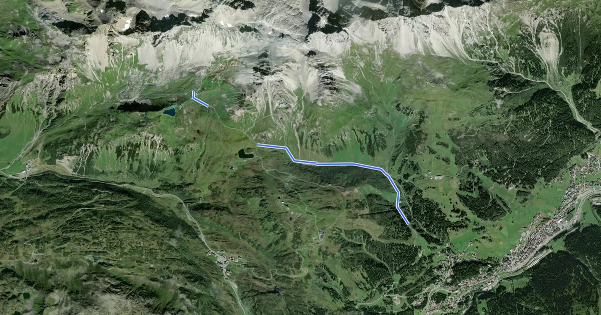 Маршрут Wanderweg 22 на спутниковом снимке