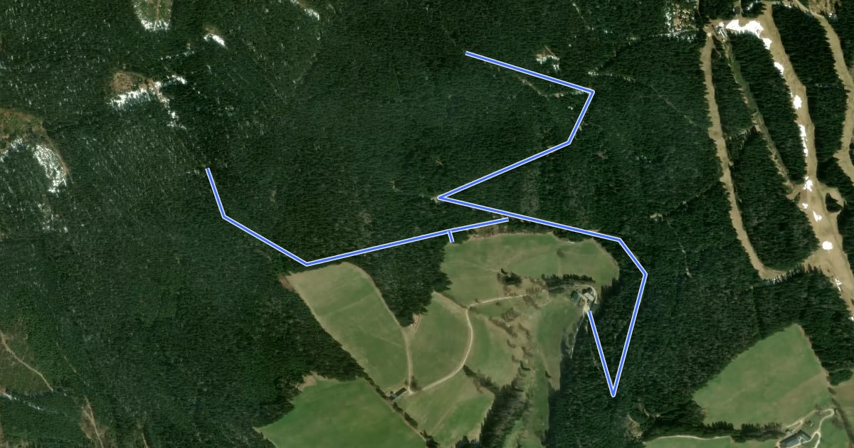 Маршрут Wanderweg 22 на спутниковом снимке