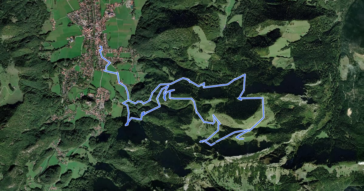 Маршрут Wanderweg 22 - Von Aschau auf die Kampenwand на спутниковом снимке