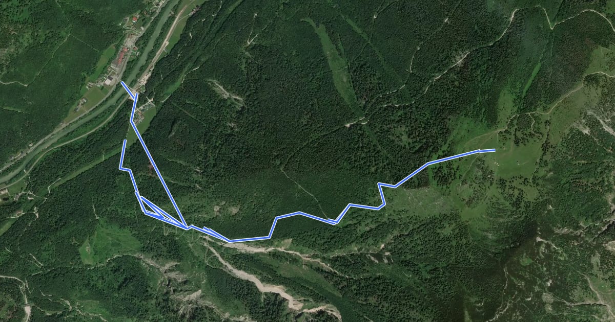 Маршрут Wanderweg 221 на спутниковом снимке