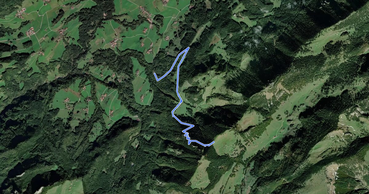 Маршрут Wanderweg 221a - Hochries на спутниковом снимке